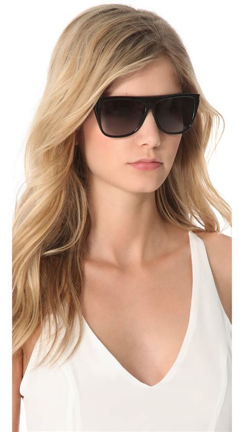 ysl sunglasses large women|saint laurent flat top sunglasses.